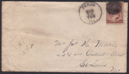 CLCV078 USA Old Cover, Perin, Mar. 29. 1886. Sc210 George Washington - Marcofilia