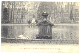 CPA 03 - MOULINS (Allier) - 34. Square De La République - Bassin Des Cygnes - Moulins