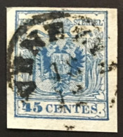 49675 ) LOMBARDO VENETO  45 Cent. Prima Emissione Usato  Venezia - Lombardo-Vénétie