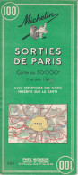 Sortie De Paris Carte Michelin Edition 1959 - Wegenkaarten