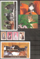 MALDIVES Cats Set 4 Stamps+2 Sheetlets+2 S/Sheets MNH - Gatti