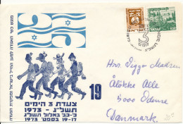 Israel Special Cover Sent To Denmark 17-6-1973 With Cachet - Lettres & Documents