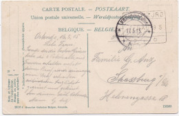 Oudenburg - Ambulant - Stationstempel - Cachet De Gare - Ostende Splndid Hotel - Militaire Post - Vers Strassburg I. Els - Covers & Documents