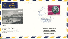Yugoslavia Cover First Lufthansa Flight Beograd - Budapest - München - Frankfurt 26-8-1967 - Covers & Documents