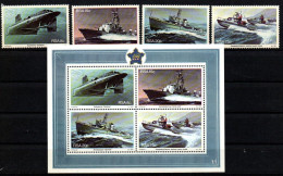 Südafrika RSA South Africa 1982 - Mi.Nr. 597 - 600 + Bl. 13 - Postfrisch MNH - Schiffe Ships Militär Marine Military - Barche