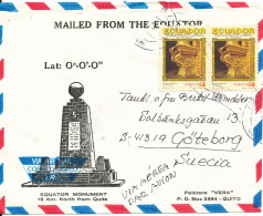 Ecuador Air Mail Cover Sent To Sweden - Ecuador