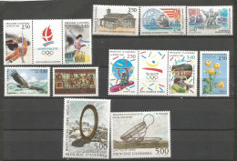 ANDORRE ANNEE 1992 LOT DE 12 TP N°414A à 424 NEUFS** MNH TB COTE 42,10 € - Unused Stamps