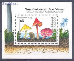 Nevis 1991 Mi Block 38 MNH  (ZS2 NVSbl38) - Mushrooms