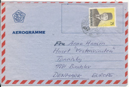 Indonesia Aerogramme Sent To Denmark 28-11-1977 - Indonesia