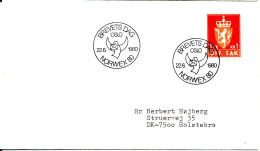 Norway Cover With Special Postmark Norwex 80 The Letter's Day 22-6-1980 Sent To Denmark - Storia Postale