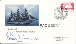 Denmark Paquebot Cover 13-7-1984 Honors The Danish Frigate JYLLAND With Cachet The Danish Training Ship DANMARK - Cartas & Documentos