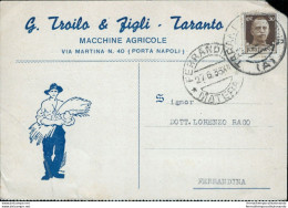 Cl191 Cartolina  Commerciale  Taranto Citta' 1936 - Taranto