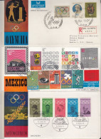 MEXICO  1283-1292, Auf Brief, Mit Griechenland Und BRD, Olympische Sommerspiele 1968, Mexico, 1968 - Mexico