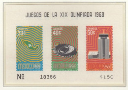 MEXICO  Block 15, Postfrisch **, Olympische Sommerspiele 1968, Mexico, 1968 - Mexico