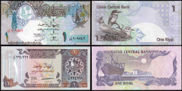 Katar - Qatar Je 1 Riyal 1996 + 2003 Pick 14b + 20 UNC (1)   (14293 - Autres - Asie