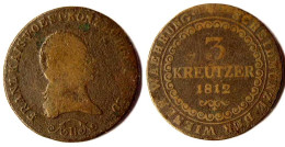 Österreich - Austria 3 Kreuzer 1812 B Kremnitz Kaiser Franz 1792-1835   (r848 - Autriche