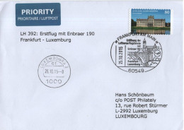 Germany Luxembourg 2015 Erstflug First Flight Frankfurt-Luxembourg, Flufhafen Airport Plane Aviation Lufthansa - FDC