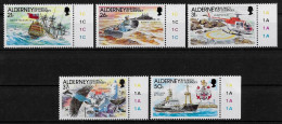 AURIGNY - HISTOIRE DU PHARE DES CASQUETS - N° 49 A 53 - NEUF** MNH - Alderney