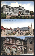 AK Braunschweig, Herzogl. Schloss, Burgplatz, Partie An Der Burg  - Braunschweig