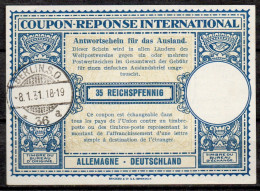 ALLEMAGNE GERMANY 1931, Lo9  35 RPF  Int. Reply Coupon Reponse Antwortschein IAS IRC BERLIN S.O. 08.01.31 - Altri & Non Classificati