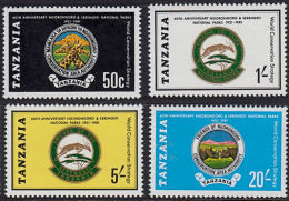 A0349 TANZANIA, SG 321-4 60th Anniv Ngorongoro And Serengeti National Parks,  MNH - Tanzania (1964-...)