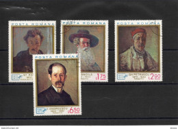 ROUMANIE 1972 Autoportraits De Peintres Roumains Yvert 2707-2710, Michel 3044-3047 Oblitéré - Used Stamps