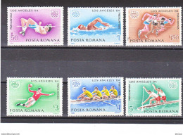 ROUMANIE 1984 Jeux Olympiques De Los Angeles Yvert 3508-3513, Michel 4042-4047 NEUF** MNH Cote 6 Euros - Nuevos