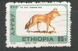 Ethiopia Mi.1470 Used 1994 (BSSP 1991) Simien Fox - Etiopia