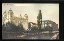 AK Sarajewo, Synagoge - Israel. Tempel, K.u.k. Korpskommando  - Bosnië En Herzegovina