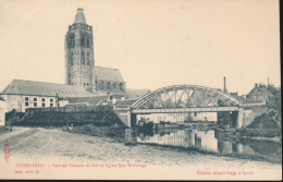 OUDENAARDE  = A.SUGG  16/. 19    PONT DU CHEMIN DE FER ET EGLISE STE.WALBURGE      2 SCANS - Oudenaarde