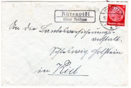 DR 1935, Landpost Stpl. AHRENVIOL über Husum Auf Brief M. 12 Pf. - Covers & Documents