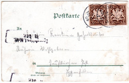 Bayern 1899, L2-Aushilfstpl. EGGENFELDEN Als Ank.Stpl. Auf Karte V. Grassau - Covers & Documents