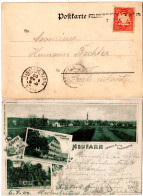 Bayern 1900, Aushilfstpl. L2 FELDKIRCHEN B. MÜNCHEN Auf Neufarn Sw-AK M. 10 Pf.  - Covers & Documents