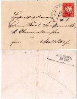 Bayern 1891, K1 AMPFING Auf Brief M. 10 Pf. U. Aushilf-L2 MÜHLDORF Als Ank.Stpl. - Covers & Documents