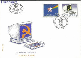 Yugoslavia 1990 Mi 2393-2394 FDC  (FDC ZE2 YUG2393-2394b) - Telecom