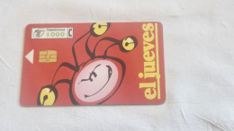 SPAIN-(CP-141)-El Jueves-(ROJO)-(118)(NO9316495)-(12/1998--12/01)-(Telfonica)-(1000PTA)-used Card - Herdenkingsreclame