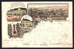 Lithographie Grossalmerode, Gasthaus Zum Bilstein, Kais. Postamt, Aussichtsturm Bilstein  - Other & Unclassified