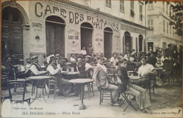 ÎLE ROUSSE.PLACE PAOLI. Terrasse Du Café Des Platanes.tres Rare - Other & Unclassified