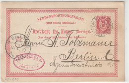 Norwegen 1890 - Storia Postale
