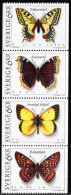 Sweden - 1993 - Butterflies - Mint Coil Stamp Set - Nuovi