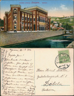 Postcard Sarajevo Straße - Rathaus Gradska Vječnica 1914  Gel. Stempel Sarajevo - Bosnië En Herzegovina