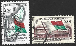 MADAGASCAR    1959   Y.T. N° 338 - 339   Oblitéré - Used Stamps