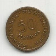 MOZAMBIQUE PORTUGAL 50 CENTAVOS 1957 (WITH VARNISH) - Mozambique