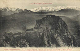 Les Pyrénées Ariegeoises ROQUEFIXADE  Ruines Du Chateau Et Vue Sur Le Mont Fourcat Labouche RV - Autres & Non Classés