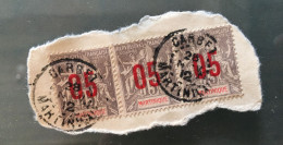 MARTINIQUE - Trois Timbres Oblitérés 1912 Valeur 15, Surcharge 05. Oblitérées En Martinique 1912 - Used Stamps