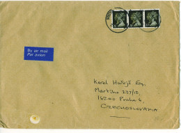 GB  1990 Airmail Cover From Bristol To Prague With 3x SG 1469  At 60p Rate - Brieven En Documenten