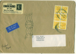 GB 1990 Airmail Cover From Southampton To Prague At 63p Printed Paper Rate With Stampex Label - Lettres & Documents