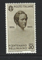 Italia Regno 1935 Bellini Cent.30 Nuovo Mh* ( Traccia Leggerissima ) - Mint/hinged