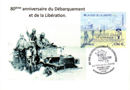 80 D DAY Ouistreham PJ Du 6 Juin 2024 - Commemorative Postmarks