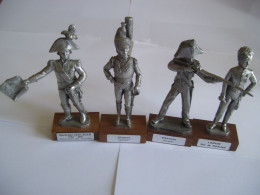 LOT 4 FIGURINES LES ETAINS DU PRINCE - NAPOLEON : L'AIGLON - GRENADIER  - CUIRRASSIERS -  MARECHAL SERRURIERS - - Leger